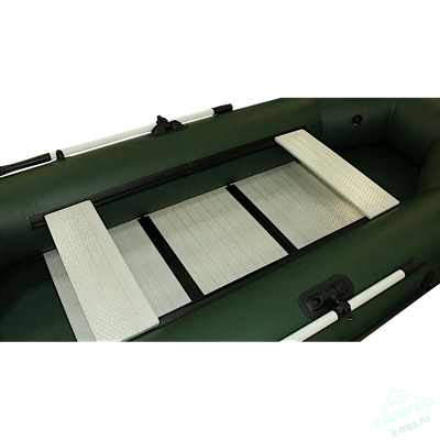 Лодка ПВХ Polar Bird Чирок Гребная PB-280Т Teal со стеклокомпозитной сланью и банкой Серая