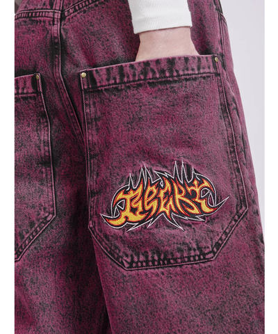 Джинсы Beekt Y2K Bordo