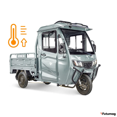 Грузовой электротрицикл Rutrike КАРГО Кабина обогрев 1500 60V1000W серый