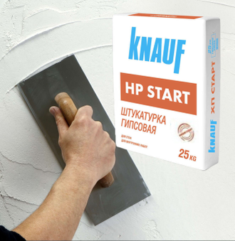 Кнауф ХП Старт штукатурная гипсовая смесь эконом-класса д/внутр. работ 25кг