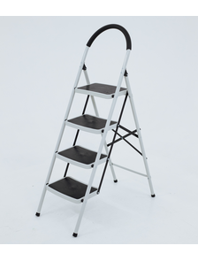 Стремянка 4 широких ступени с антискользящим покрытием и обрезиненной ручкой (0,91м)