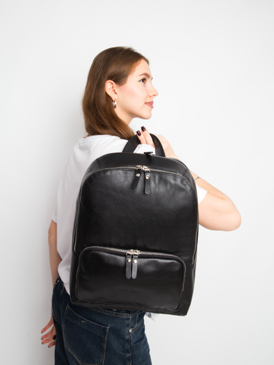 Женский кожаный рюкзак Vicenza Premium black (арт. 
3105-51)