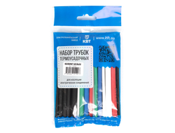 Набор термоусадочных трубок Колорит Мульти (черн, бел, красн, син, желт, зел) в нарезке по 100мм