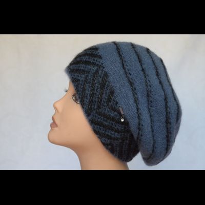 Голубой берет для женщин Vizio Италия 5854 вязаный фото