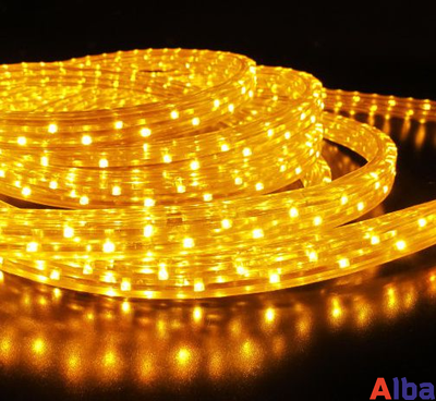 Дюралайт круглый 13мм, 2 жильный, желтый метражом