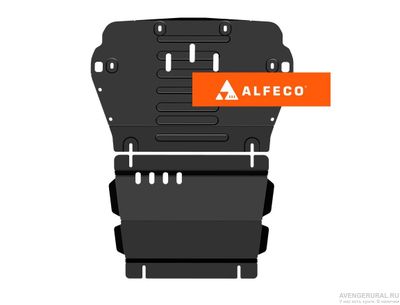 Защита картера и редуктора переднего моста (2 части) для JAC T9 2024 -, сталь 2 мм