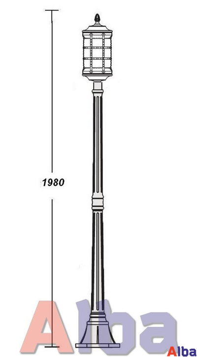Barselona 81209 bg Парковый светильник, h-230 см