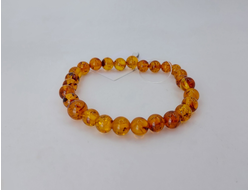 Браслет шары из янтаря