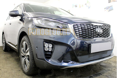 Защита радиатора Kia Sorento Prime 2017- black