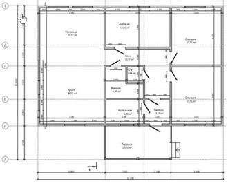 Одноэтажный каркасный дом с тремя спальнями 115м² (SK14)