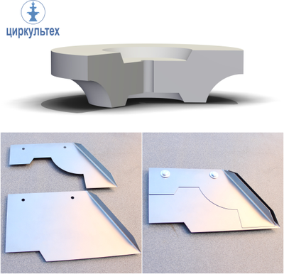 Профильные ножи для изготовления фонтана высотой 2,1м. (Сталь 3.)