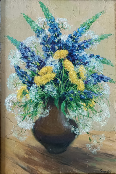 "Полевой букет" холст масло Перов Н.В. 1990 год