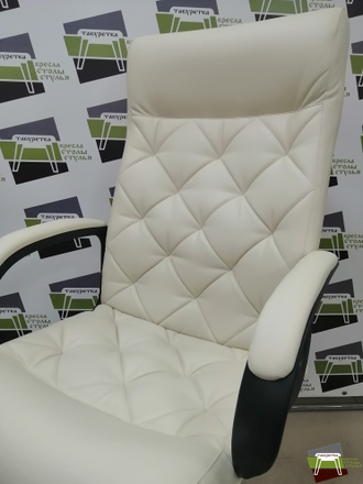 Кресло Кр82 ТГ ПЛАСТ ЭКО (экокожа белая)