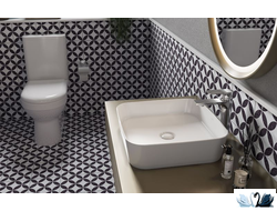 Раковина Creavit Loop LP040, квадратная, глянец белого цвета купить в магазине Marysя Краснодар