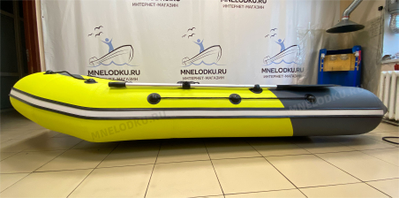 Моторная лодка Таймень NX 3400 НДНД PRO желтый/графит сбоку