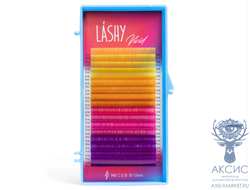 Ресницы цветные LASHY Vivid "Flame" - 16 линий - MIX