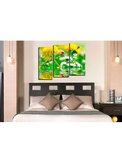 Модульная картина "Семья божьих коровок"