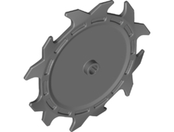 Technic Circular Saw Blade 9 x 9 with Frictionless Axle Hole and Teeth in Alternating Directions, Dark Bluish Gray (37495 / 6228829)