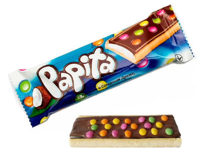 Печенье с молочным кремом и драже Papita Cocos (скидка 50%! срок годности до 05.07)