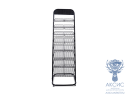 Стеллаж для лака металлический 8 полок, черный