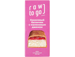 Кокосовый батончик с малиновым джемом, 45г (RawToGo)
