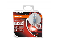 Автомобильная галогенная лампа Osram H4 12V- 60/55W (P43t) (+110% света) Night Breaker Unlimited (2шт) DuoBox