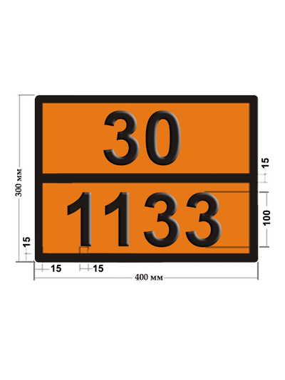 Табличка опасности керосин 30-1133