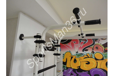 ШВЕДСКАЯ СТЕНКА РОМАНА R8, ШИРИНА 490 ММ, цвет металла - белый, ступени массажные