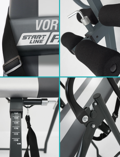 Инверсионный стол Start Line Vortex серо-серебристый с подушкой