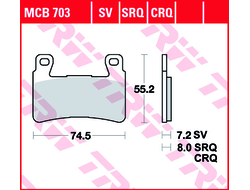 Тормозные колодки передние TRW MCB703 для Honda CB 1100/1130 // Hyosung GD 125/150, GT 250/300/650, GV 300/650, ST 700