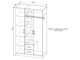 Шкаф 3-хстворчатый модульная Софи СШК 1200.1 ш1200*в2100*г540