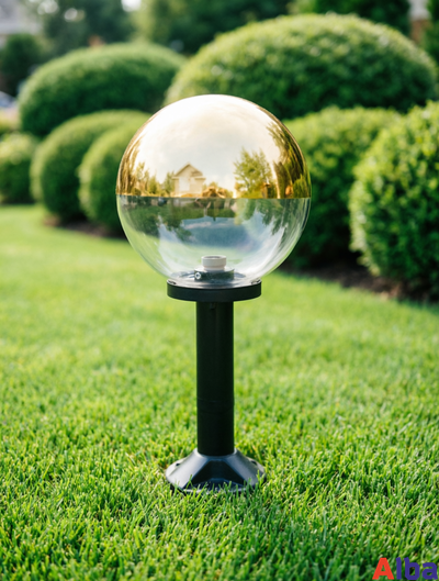 Шар 400мм с золотым напылением Светильник уличный 40см