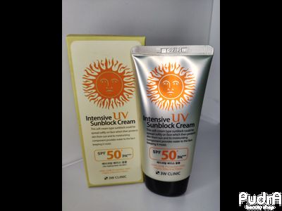 3W CLINIC Солнцезащитный крем Intensive UV Sun Block Cream SPF 50+ PA+++, 70 мл