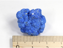 Азурит, необработанный "дикий" образец, Россия, Челябинская обл., Михеевское  месторождение (21*19*19 мм, 10,6 г) №28302