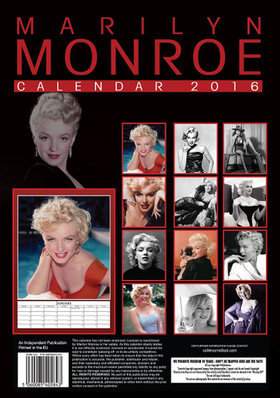 Marilyn Monroe Календарь 2016 ИНОСТРАННЫЕ ПЕРЕКИДНЫЕ КАЛЕНДАРИ 2016, Marilyn Monroe CALENDAR 2016