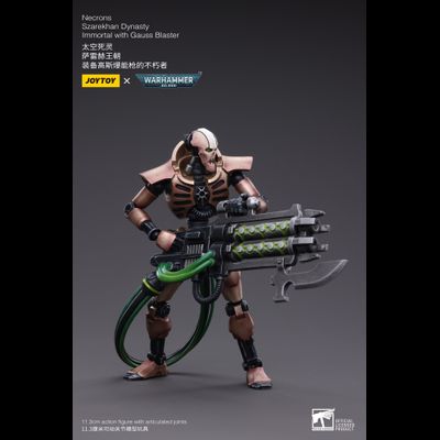Бессмертные Некронов (Warhammer 40k) - КОЛЛЕКЦИОННАЯ ФИГУРКА 1/18 Necrons Szarekhan Dynasty lmmortal with Gauss Blaster (JT4140) - JOYTOY