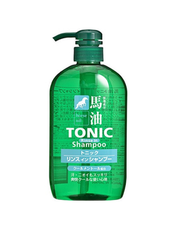 COSME STATION Horse Oil Tonic Rinse in Shampoo Шампунь-кондиционер для мужчин тонизирующий с натуральным лошадиным маслом и ментолом, 600 мл