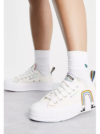 Кеды Converse Lift Platform Pride c принтом Радуга