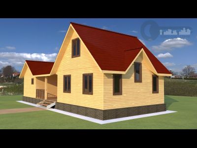 Д-22 ДАЧНЫЙ ДОМ ИЗ БРУСА:ГАБАРИТНЫЕ РАЗМЕРЫ: (15Х6М), ОБЩАЯ ПЛОЩАДЬ: 114М²