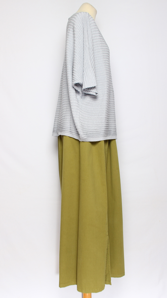 ДЖЕМПЕР  "КИМОНО ЛЮРЕКС лодочка"  в рубчик фуксия, св.серый, св.фуксия р.46-52