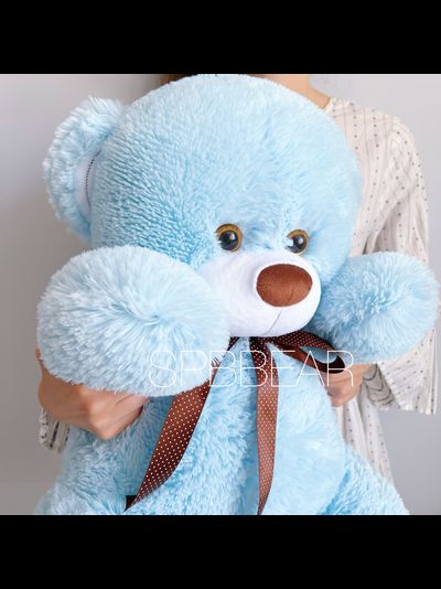 Плюшевый мишка 85 см голубой Михель