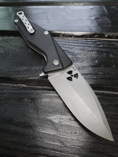 Складной нож URAN сталь AUS 10, рукоять G10, цвет черный