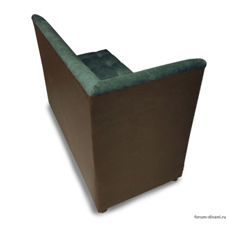 Кухонный ДИВАН "ФОРУМ-5МН" С БОКОВОЙ СПИНКОЙ, Зеленый/слоновая кость Левый