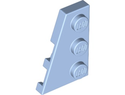 Wedge, Plate 3 x 2 Left, Bright Light Blue (43723 6383093)