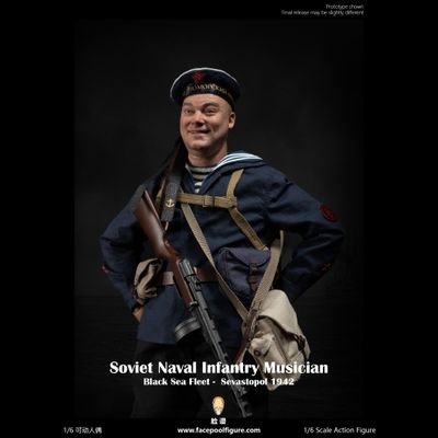 ПРЕДЗАКАЗ - Матрос Черноморского флота 1942 г - Коллекционная ФИГУРА 1/6 Soviet Naval Infantry Musician Black Sea Fleet Sevastopol 1942 (FP021B) - Facepoolfigure ?ЦЕНА: 24600 РУБ.?