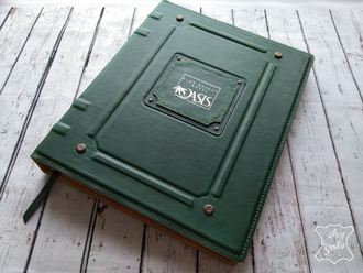 Гостевая книга для отеля, книга отзывов, гостевая книга с логотипом, кожаная папка, меню из кожи