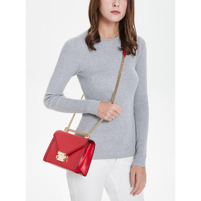 Сумка MICHAEL KORS Whitney с лямкой-цепочкой цвет красный