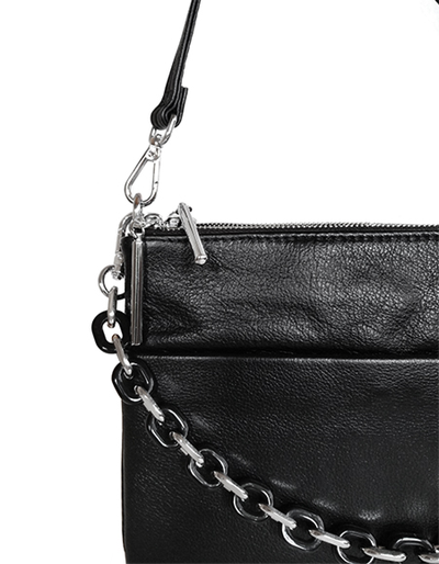 (АРТИКУЛ: 8820/1/02) СУМКА КЛАТЧ ЖЕНСКАЯ НЕБОЛЬШАЯ, НАТУРАЛЬНАЯ КОЖА, С TРЕМЯ ОТДЕЛЕНИЯМИ, ЧЕРНАЯ, РЕМЕНЬ ЧЕРЕЗ ПЛЕЧО