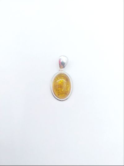 Кулон "Желтый овал "