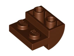 Slope, Curved 2 x 2 Inverted with 2 Recessed Studs, Reddish Brown (1750 6409552)